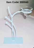 iron candle holder with glass votive